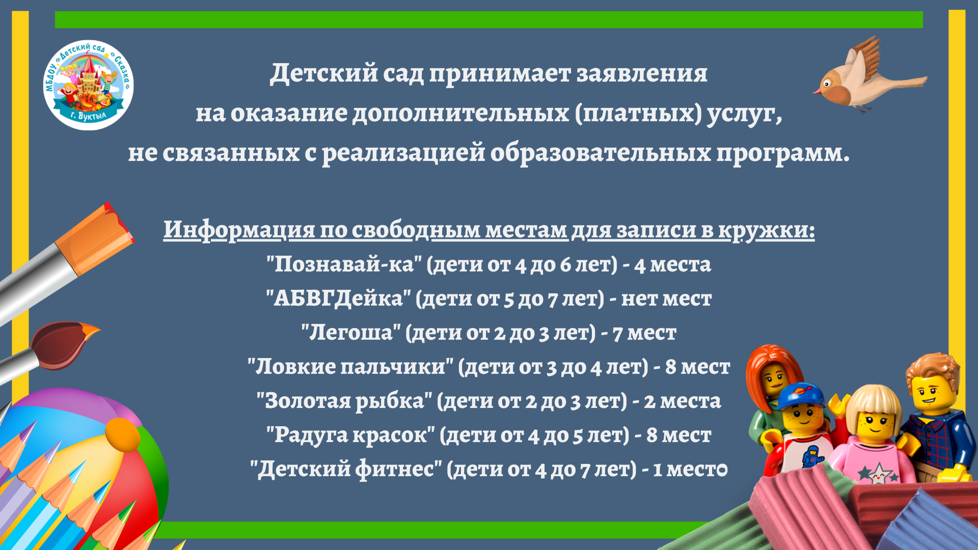 Запись ребенка в кружок московская область